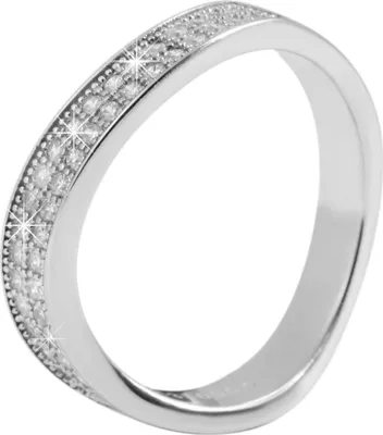 Produktbild von 925 Echt Silber Ring, Zirkoniabesatz, 925/rhodiniert