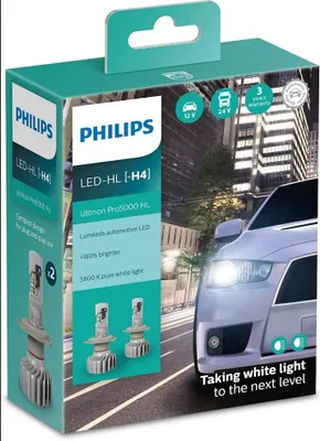 Obrázok produktu pre Philips 11342U50CWX2, H4, LED, 5800 K, 2 kusov