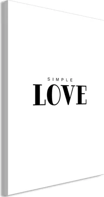 Produktbild von Vliesstoff Leinwandbild - Simple Love (1 Part) Vertical 80x120 cm Text m-A-0866-b-a