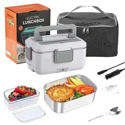 Immagine prodotto di Scatola pranzo elettrica, riscaldamento portatile, compatibilità versatile, 90W 2.5L