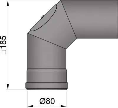 Produktbild von Rauchrohrbogen aus Stahlblech