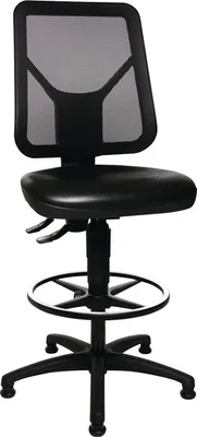 Produktbild von Arbeitsdrehstuhl TEC 80 C Bodengleiter+Fußring Polyurethanschaum schwarz