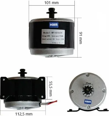 Produktbild von Elektro RC Motor 24V  300W  MY1016  E-Scooter