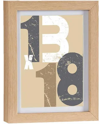 Produktbild von Fotorahmen aus Holz - braun - 15 x 20 cm - mit Passepartout