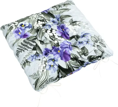 Produktbild von Gita gestepptes Sitzkissen - 40x40 cm - Lila,Grau,Weiß