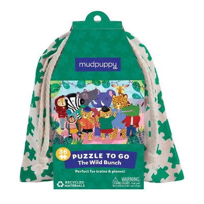 Zdjęcie produktu dla Mudpuppy Puzzle Divoká zvířata v látkovém pytlíku 36 dílků
