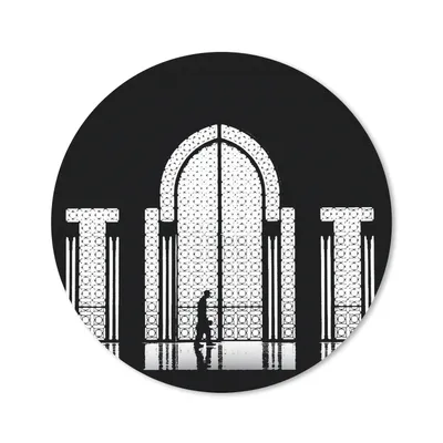 Produktbild von MuchoWow® Mauspad Mousepad Schwarz - Weiß - Fenster - Mensch 20x20 cm - Mousepads - Maus Mat - Pad - Mausunterlage - Schreibtischmatte