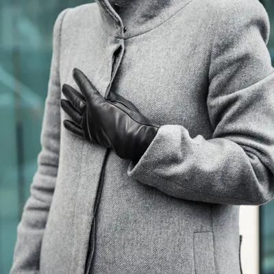 Produktbild von Navaris Damen Leder Handschuhe für Touchscreen, Größe S