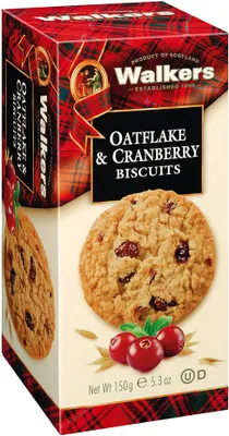Zdjęcie produktu dla Walkers Ciastka owsiane z żurawiną i płatkami owsianymi 150g