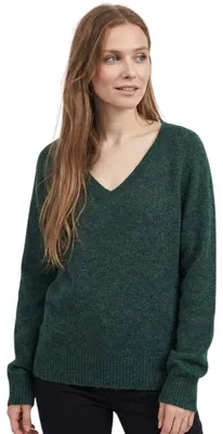 Image de Pull pour femme Vila Vidua vert, en laine et alpaga, taille XS