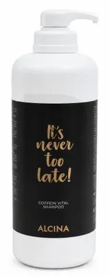 Productafbeelding van Alcina. Het is nooit te laat! Coffein Vital Shampoo: een versterkende shampoo voor dunner wordend haar, 1250 ml