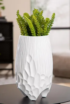 Produktbild von Gilde Vase, "Roma", Keramik, weiß, VE 2, H. 29 cm, D. 17 cm 59072 4063387590720