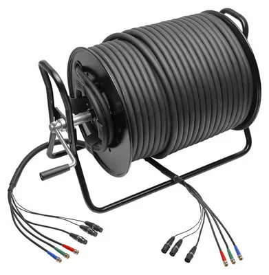 Produktbild von Hybrid Kabel | 3 x BNC + 2 x XLR 3-pol + XLR 4-pol male / 3 x BNC + 2 x XLR 3-pol + XLR 4-pol female, HICON | 100m