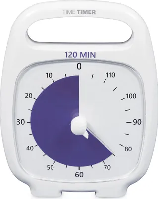 Produktbild von Time Timer Zeitdauer-Uhr "Plus", 120 Min., Weiß