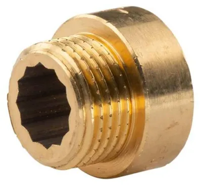 Produktbild von Messing Gewinde-Fitting Hahnverlängerung IG/AG 1/2' (DN15) L=10mm, schwere Ausführung