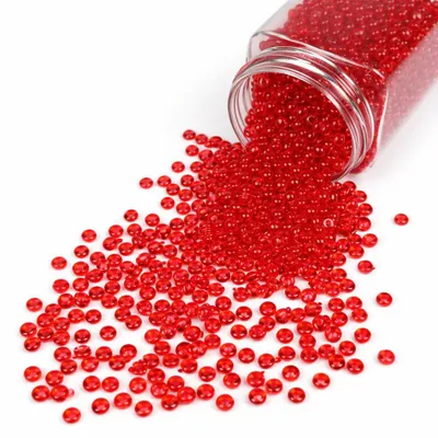 Produktbild von Raindrops Regentropfen Tautropfen 6 - 7mm rot 200g ca. 2000 Stück