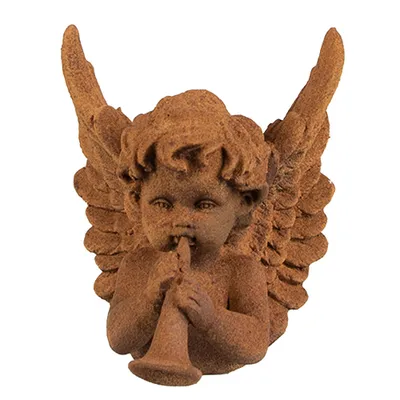 Image de Clayre & Eef Figurine décorative ange 12 cm polyrésine marron