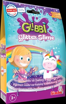 Zdjęcie produktu dla Glibbi Glitter Slime fioletowy szlam z brokatem