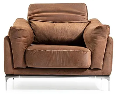 Zdjęcie produktu dla Fotel + Sofa w Brązowym Nowoczesnym Stylu Średnio Miękki Wygodny Nowy