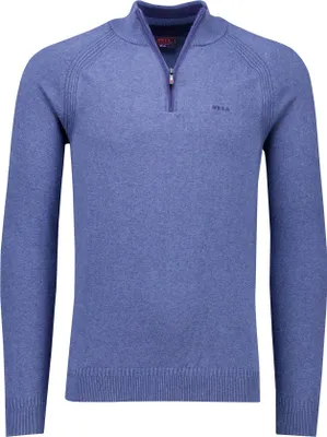 Produktbild von NZA blau Baumwolle uni Half-Zip