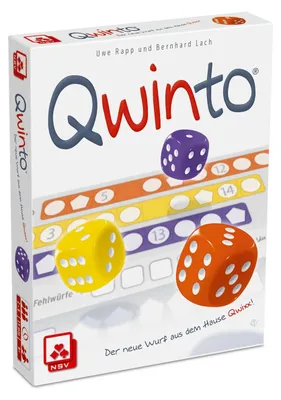 Imagen del producto de Qwinto, un juego de dados para 2 a 4 jugadores, estratégico, ideal para noches de juegos