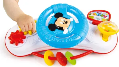 Obrázok produktu pre Clementoni Steering wheel of Baby Mickey, 1 rok / roky, Zvukové efekty, Funkcie rozprávania, Vyžadované batérie, AAA, Plast
