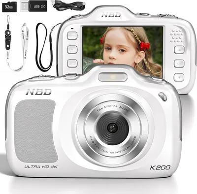 Produktbild von Kompakte 64MP Kamera - Nur 120g - Lange Akkulaufzeit mit integrierten Filtern - WIFI - Ideal für Reisen, Schule und soziale Medien