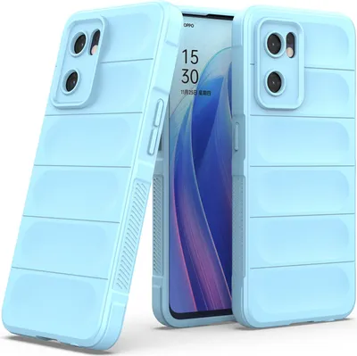 Produktbild von OPPO Reno7 5G Hülle, Weich TPU Silikon Stossfest Anti-rutsch Schutzhülle für OPPO Reno7 5G Blau