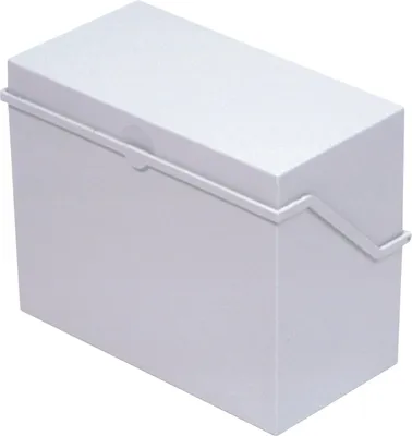 Produktbild von Karteibox A6 quer für ca. 400 Karten lichtgrau Packung mit 10 Stück