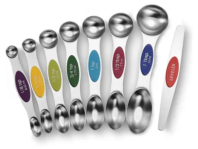 Productafbeelding van Magnetische Maatlepels Set van RVS voor Koken en Bakken