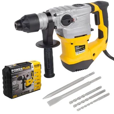 Produktbild von Powerplus Bohrhammer 1500 W Abruchhammer Schlagbohrhammer SDS Bohrer + Koffer