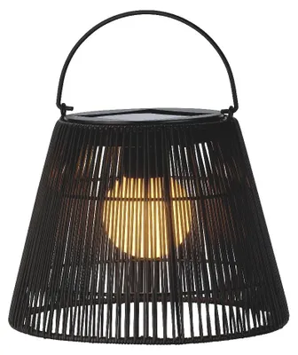 Produktbild von Lumineo Solar-Laterne für den Außenbereich, Schwarz, Ø 28 cm, H 22 cm