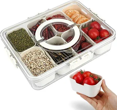 Immagine prodotto di Contenitore rettangolare a 8 scomparti per erbe aromatiche e snack