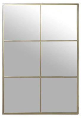Wandspiegel, goldfarben, Metall, 80 x 2 x 120 cm
