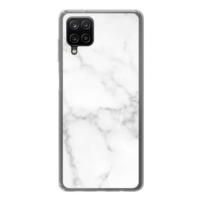 Produktbild von MuchoWow® Handyhülle Schutzhülle Hülle für Samsung Galaxy A12 Marmor - Weiß - Grau - Luxus - Marmoroptik - Stein Silikon Softcase Handy Hülle - Bild