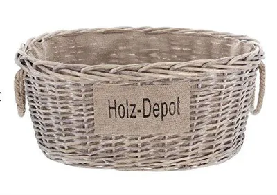 Produktbild von FRANK FLECHTWAREN Aufbewahrungskorb "Holz-Depot". Deko-Korb, Aufräumen, füllen, Verschenken