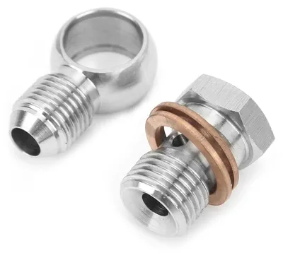 Zdjęcie produktu dla Zestaw śrub mocujących turbosprężarki Turbo Banjo, proste, 16 mm do 6AN, numer katalogowy 315?02101?026, przeznaczony do turbosprężarek Garrett TB03 T3