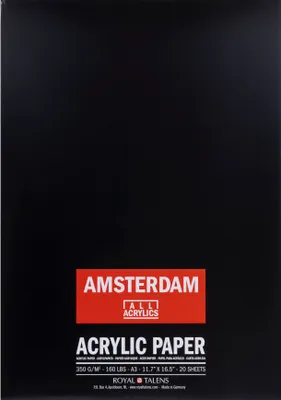 Produktbild von Amsterdam Acrylpapierblock | 42 x 29,7 cm (A3), 350 g, 20 Blätter
