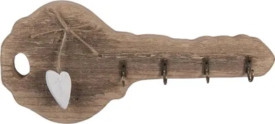 Produktbild von Clayre & Eef Schlüsselablage Schlüssel 30x4x14 cm Braun Holz