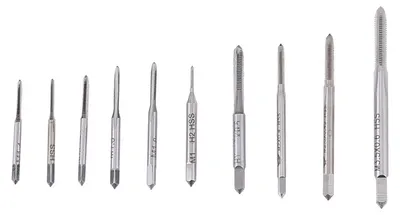 Obrázek produktu pro Sada 10 malých závitníků HSS pro závitování šroubů M1 až M3,5