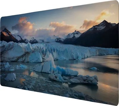 Produktbild von Gletscher Schreibtischunterlage 69x31cm XXL Mauspad Gletschersee