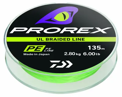 Zdjęcie produktu dla DAIWA Prorex UL Finesse Braid, 135m, 4,3kg / 9,4lbs, chartreuse, plecionka, chartreuse, 12996-006
