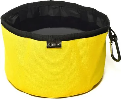 Produktbild von Mystique Reisetrinknapf Reisenapf mit Karabiner faltbar Faltnapf 2,0l gelb