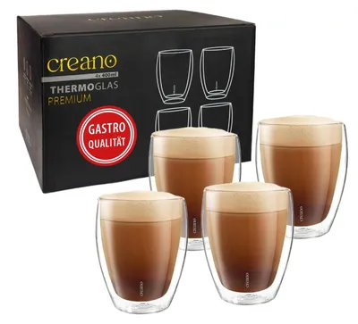 Produktbild von Creano doppelwandige Premium Gläser in Gastro Qualität, 4er-Set, 400ml