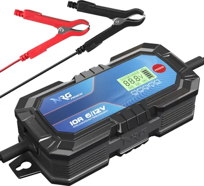 Produktbild von NRG Premium LiFePO4 Ladegerät 12V/ 6V 10A Lithium Batterie Ladegerät Batterieladegerät Auto LKW Gel AGM