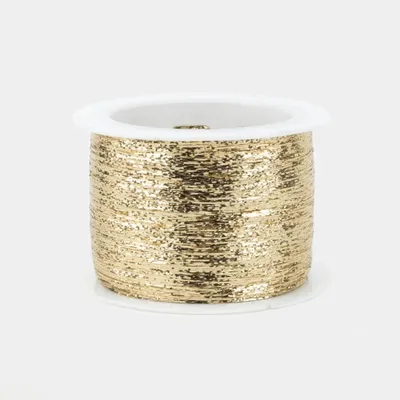Produktbild von Woolly Hugs GLITZER Garn 1000 m metallisiertes Beilaufgarn zum Mitstricken Farbe 300 - gold