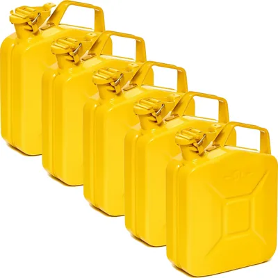 Produktbild von Oxid7® by BW Kraftstoffkanister Metall Benzinkanister 5x 5 Liter - Gelb RAL 1018 - UN-Zulassung - Hergestellt in Europa