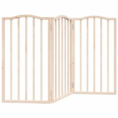 Image de vidaXL Porte pour chiens 3 pièces pliable 150 cm bois de peuplier