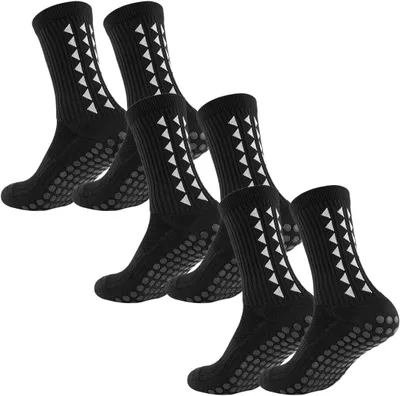 Produktbild von Fußballsocken 39-46, schwarz, rutschfest, Baumwolle, für Sport