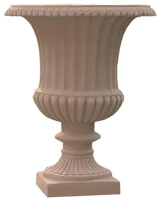 Produktbild von Casa Padrino Barock Blumenvase Terracotta Ø 36 x H. 46 cm - Handgefertigte Keramik Vase - Balkon Terrassen Garten Deko im Barockstil